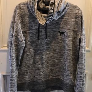 VS PINK Black and Gray Cowl Neck Sweater